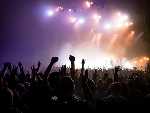 large group at a night concert